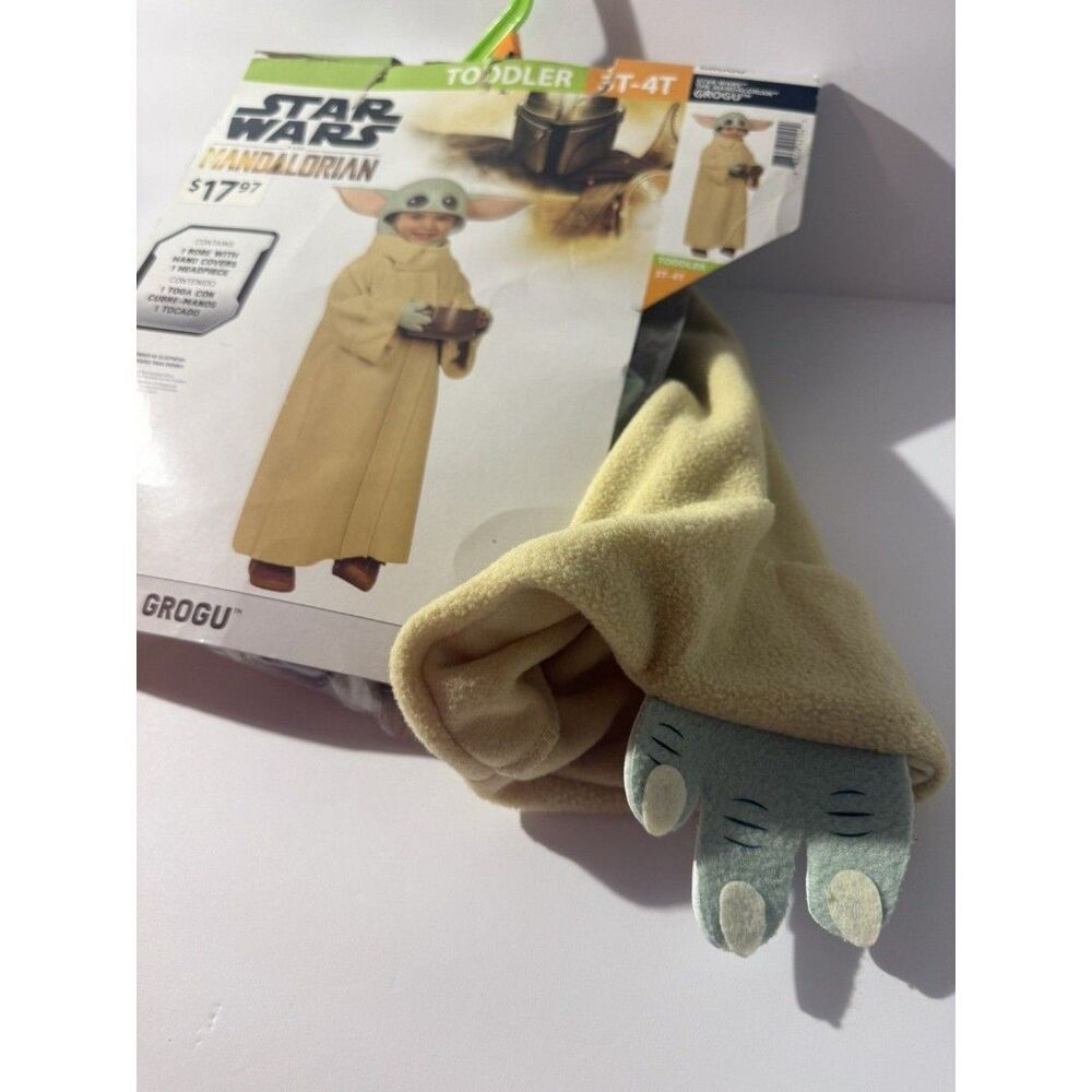 Star Wars Grogu Mandalorian Child Baby Yoda Toddler 3-4T Halloween Costume - Picture 6 of 6